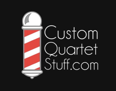 Purchase merchandise through Custom Quartet Stuff